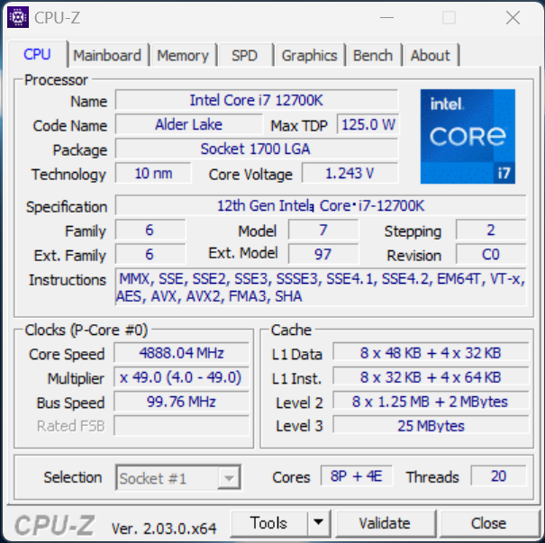 Core i7-12700K