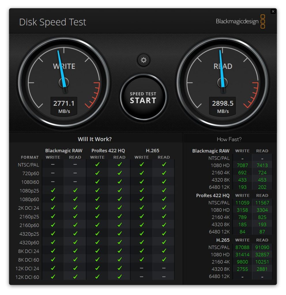 Blackmagic Disk Speed Test