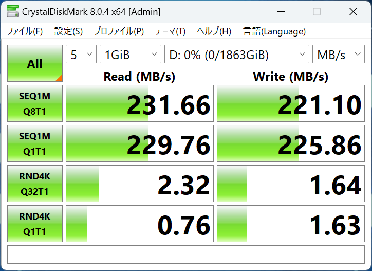 ST2000DM008-2UB102 2TBのベンチマーク