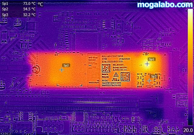 サーモグラフィーカメラでSN580の温度を計測