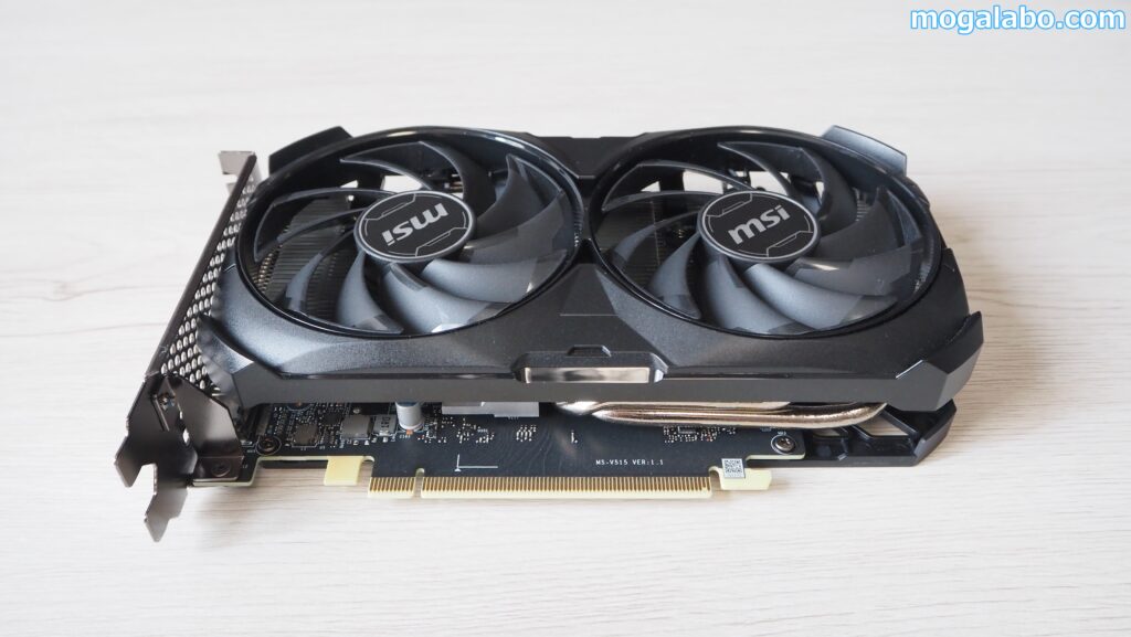 MSI GeForce RTX 4060 Ti VENTUS 2X BLACK 8G OCの表面