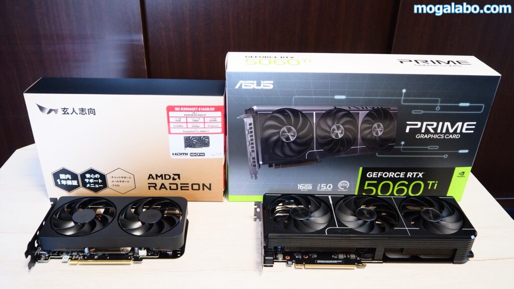 RTX 5060 TiとRX 9060 XT