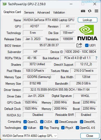 NVIDIA GeForce RTX 4060 Laptop