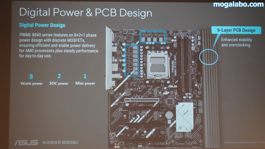 PRIME B840も全体的に電源回路が強化