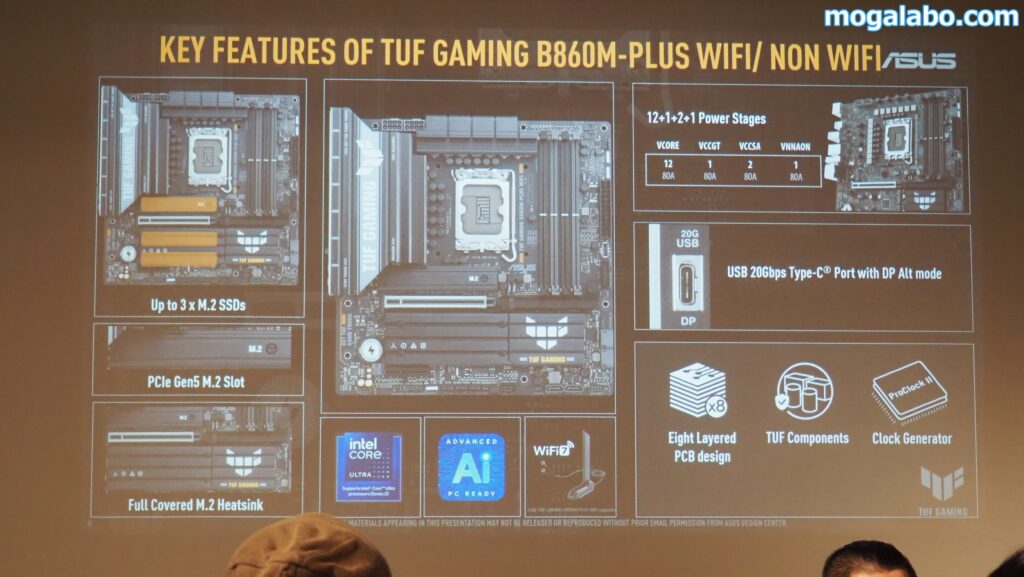 TUF GAMING B860M-PLUS WIFIのスペック