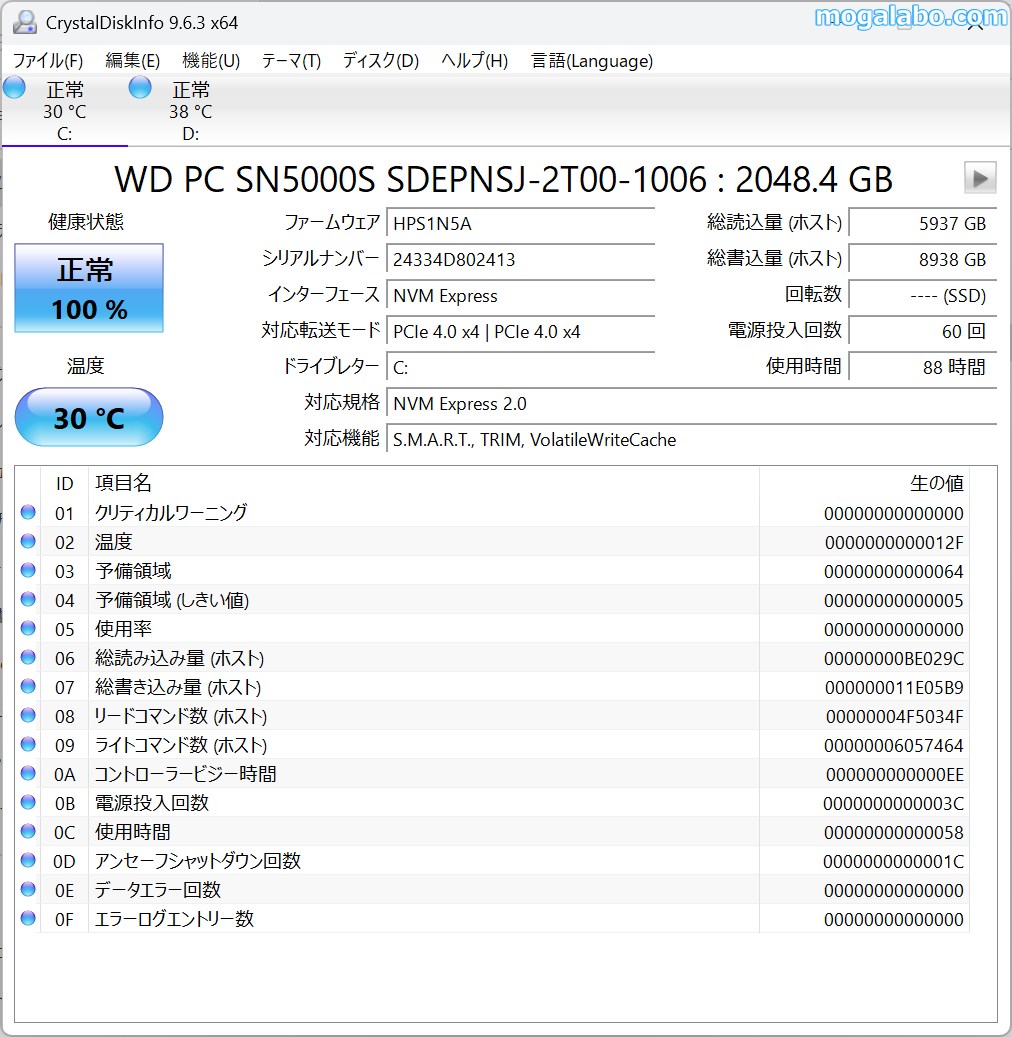 SSDの情報