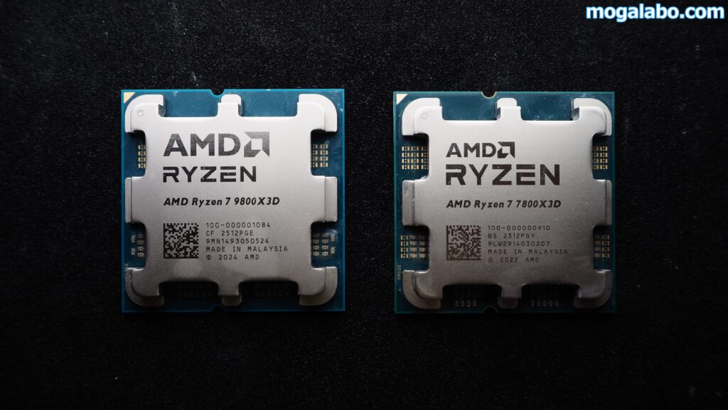 「Ryzen 7 9800X3D」、「Ryzen 7 7800X3D」の違いについて