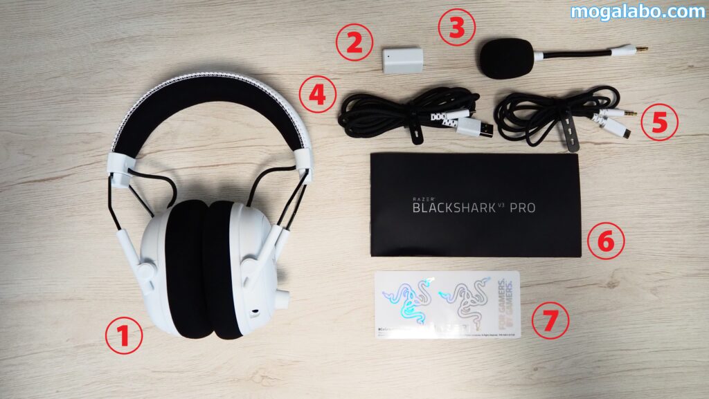 Razer BlackShark V3 Proのパッケージ内容