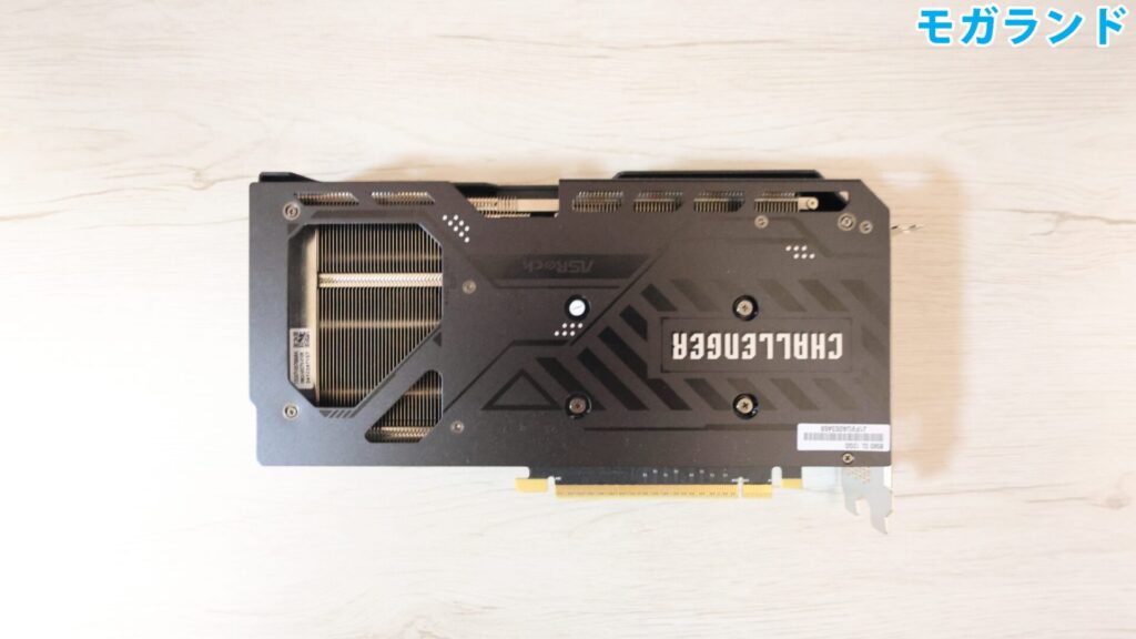 Asrock Intel Arc B580 Challenger 12GB OC(裏)