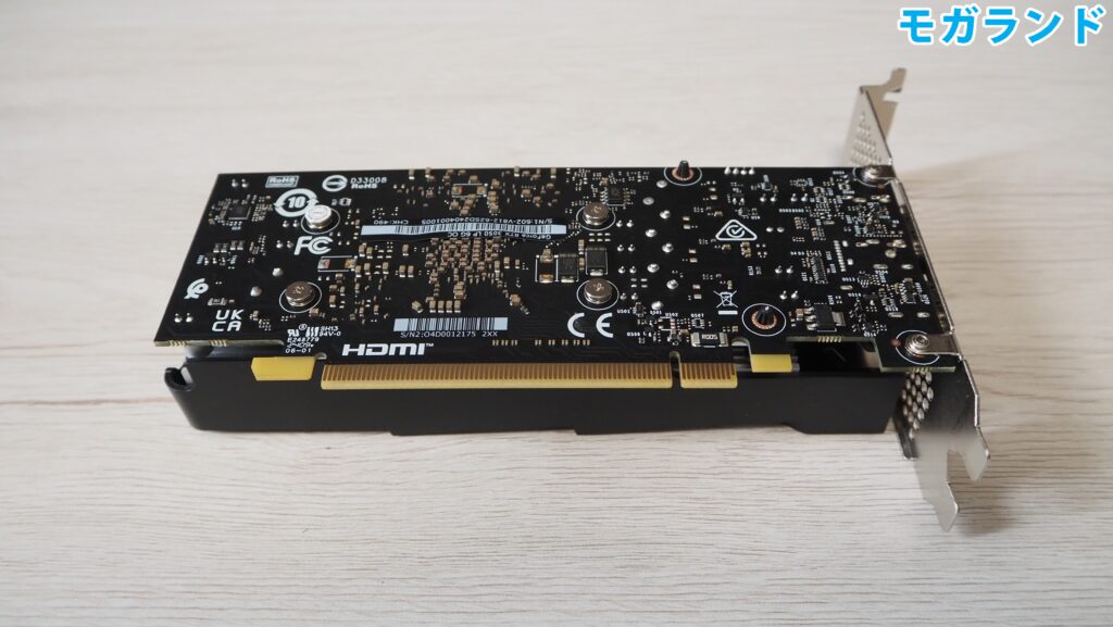 MSI GeForce RTX 3050 LP 6G OC（裏面）
