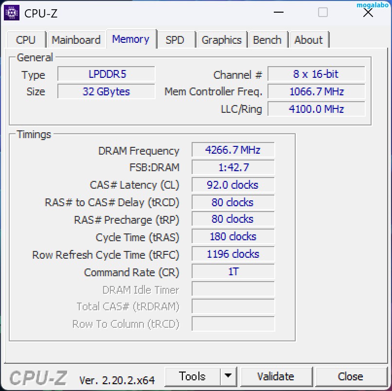 32GBのLPDDR5を搭載