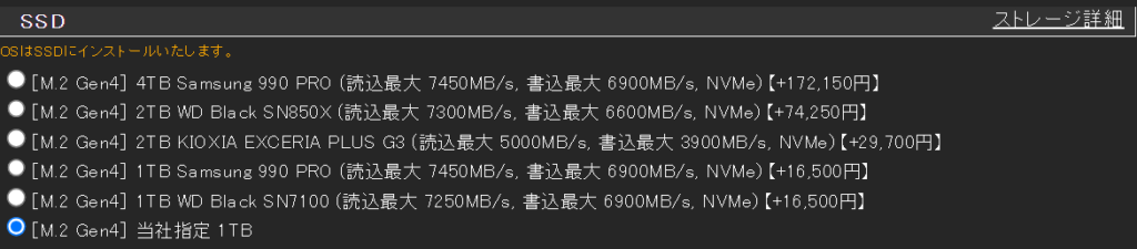 追加M.2 SSD
