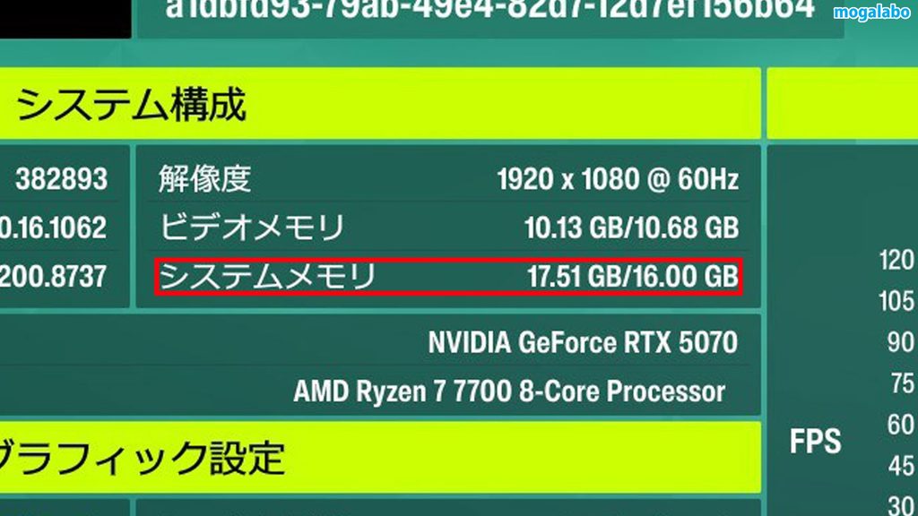 メモリ16GB以上を消費