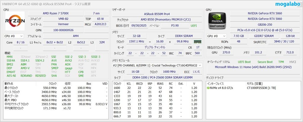 RTX 5060のシステム構成